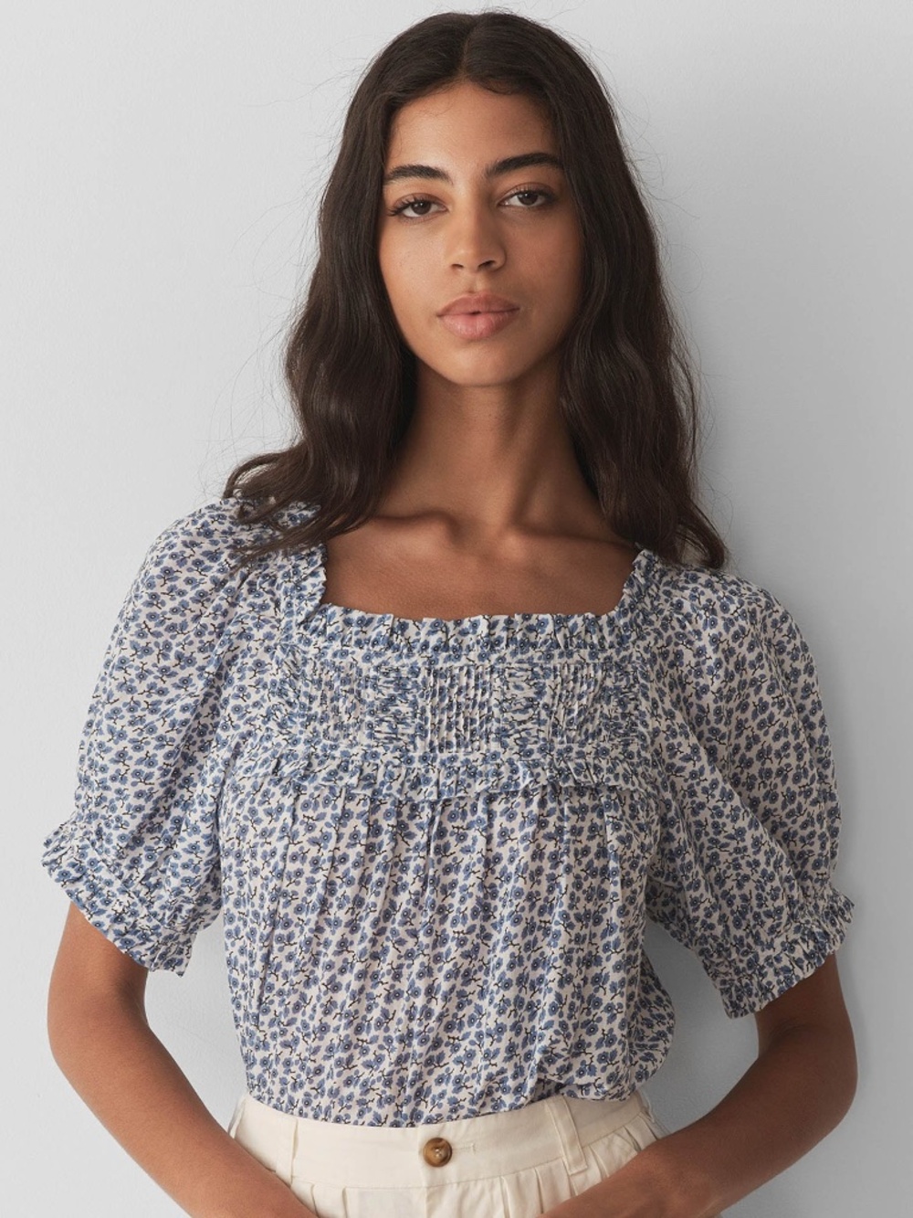 Doen Frances Top XS Cornflower Hillside Bloom